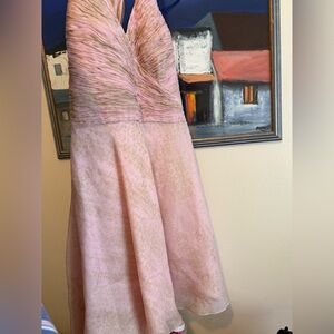 Chetta B Pink Formal Halter Dress